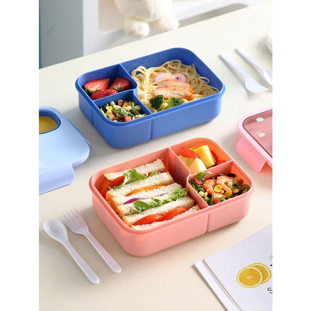 Meal Prep With Rice - 1Pc Cartoon Lunch Box, Microwaveable, Portable,