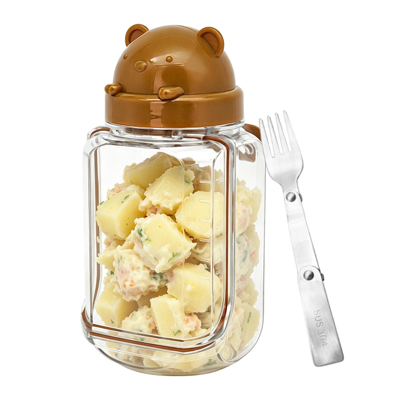 Meal Prep Restaurant - Salad Jar Clear Food Canisters Salad