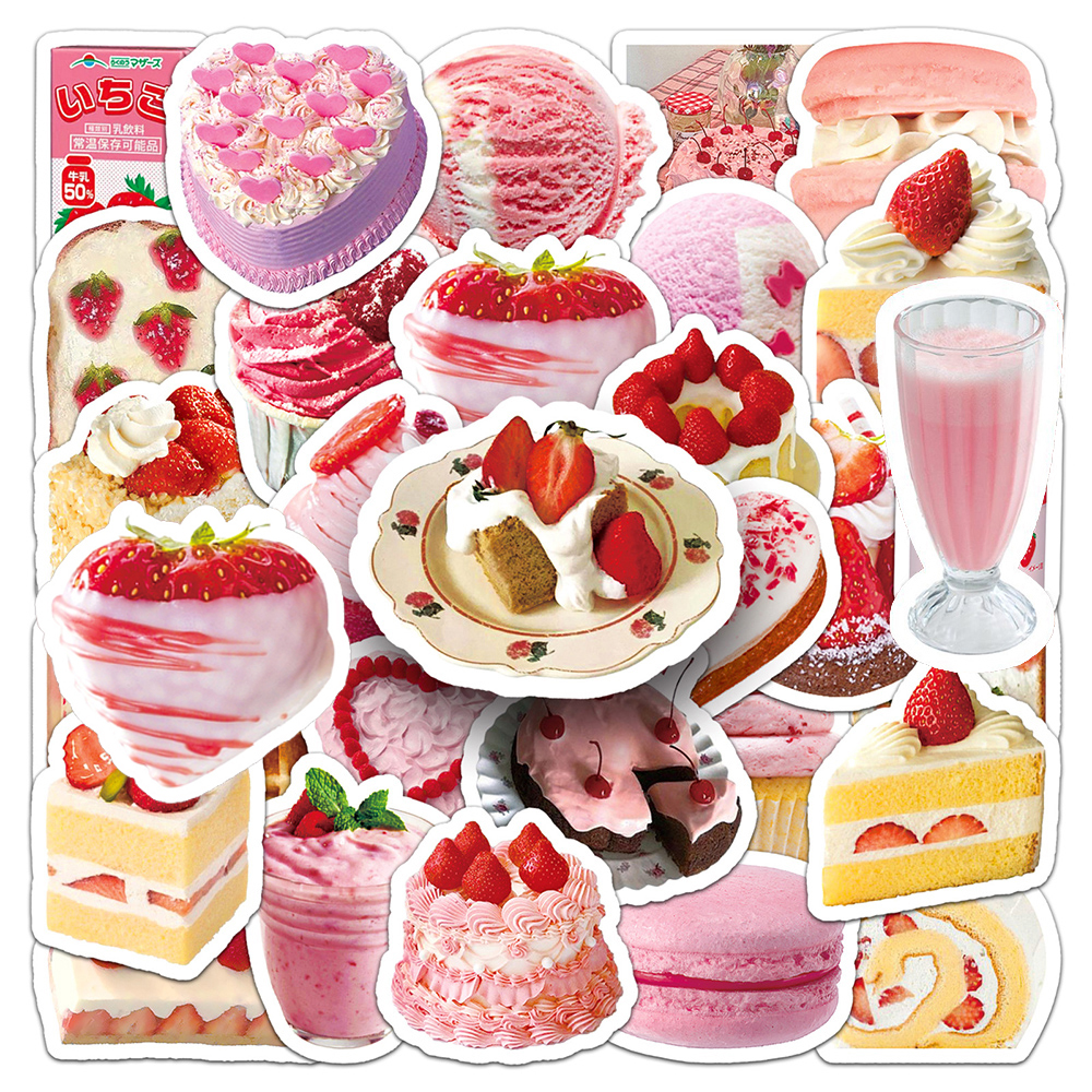 Strawberry Huller - 10/30/50pcs Ins Style Cute Dessert Strawberry