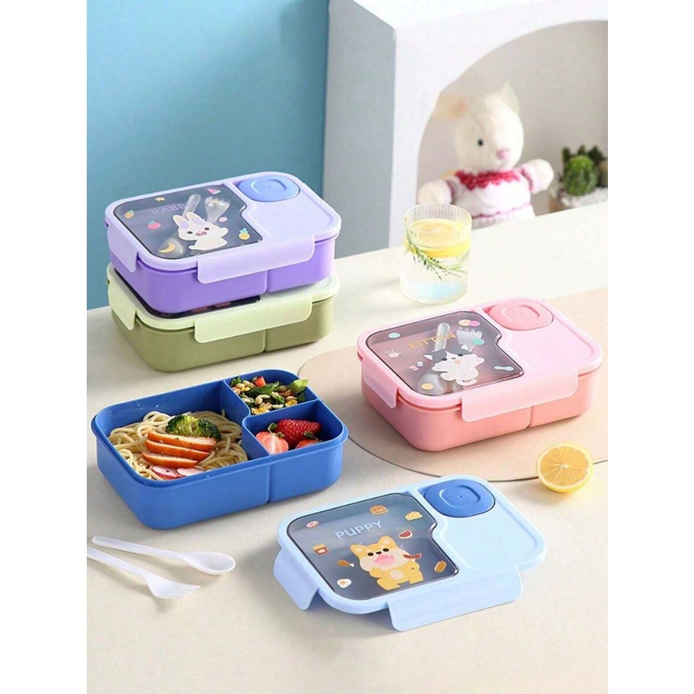 1Pc Cartoon Lunch Box, Microwa - đánh giá và giá Meal Prep With Rice