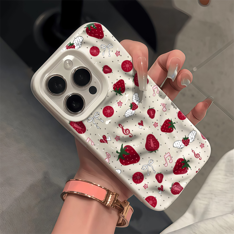 Cute 3D Wrinkle Case For iPhon - đánh giá và giá Strawberry Huller