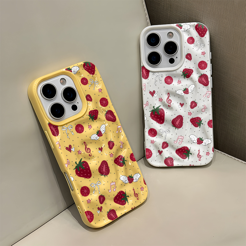 Cute 3D Wrinkle Case For iPhon - đánh giá và giá Strawberry Huller