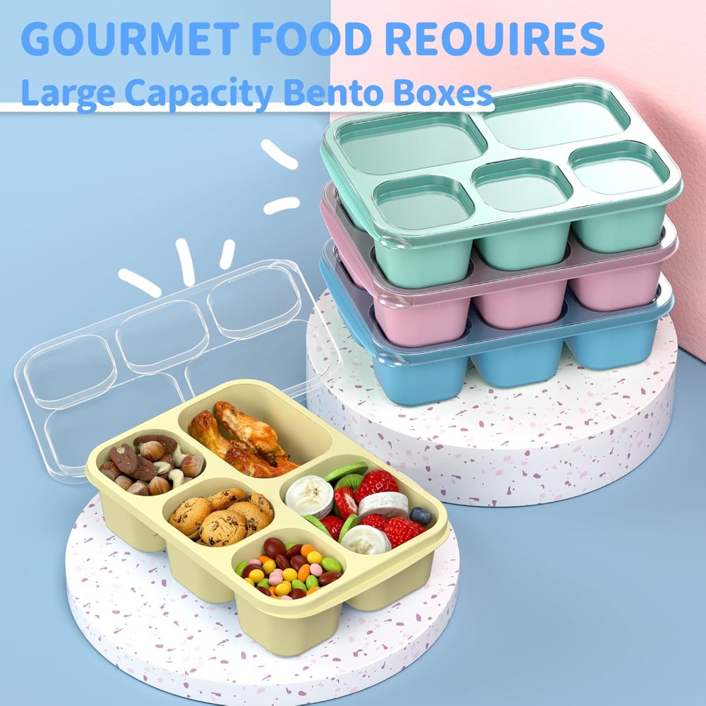 Bento Box Adult Lunch Box - 4  - đánh giá và giá Meal Prep Yellow