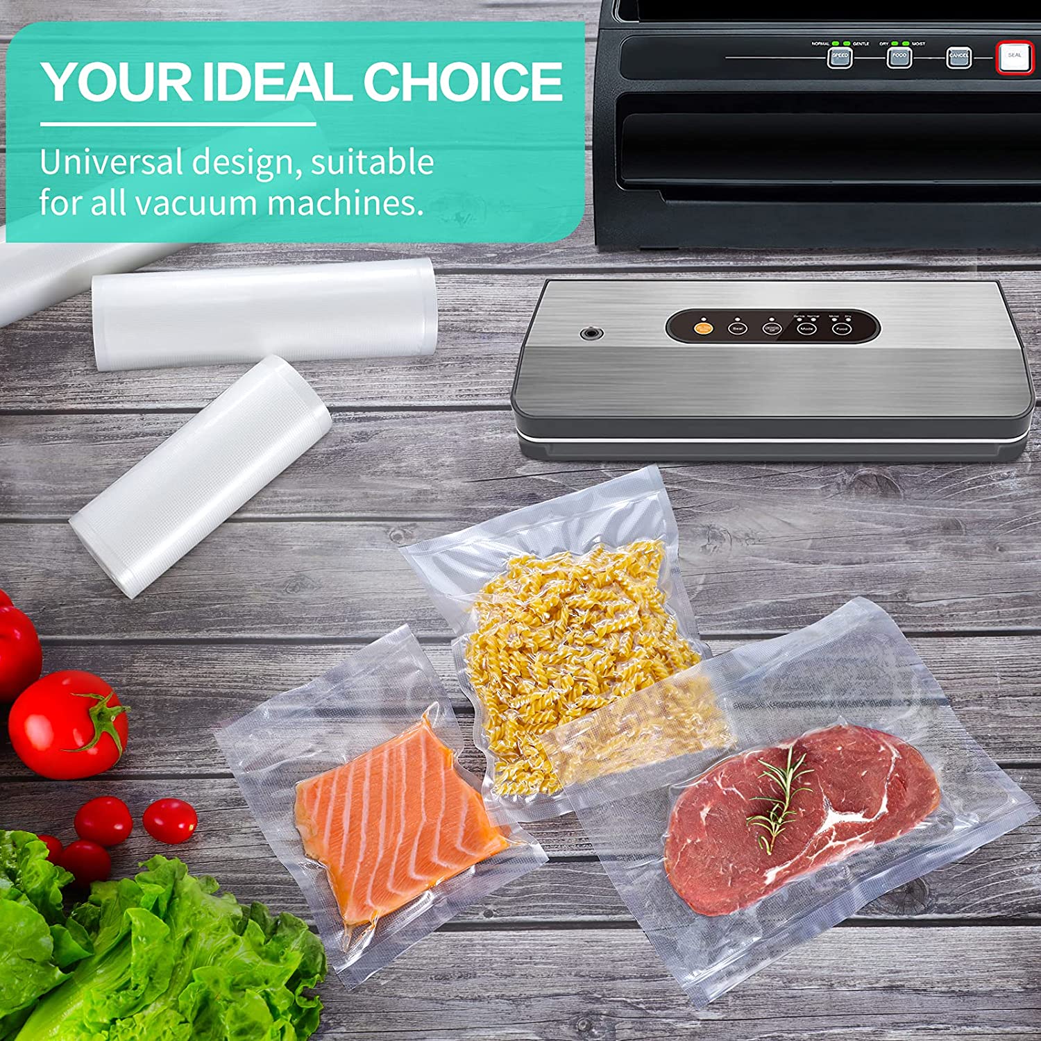 Kitchen Bags For Vacuum Food V - đánh giá và giá Meal Prep Vacuum Sealer