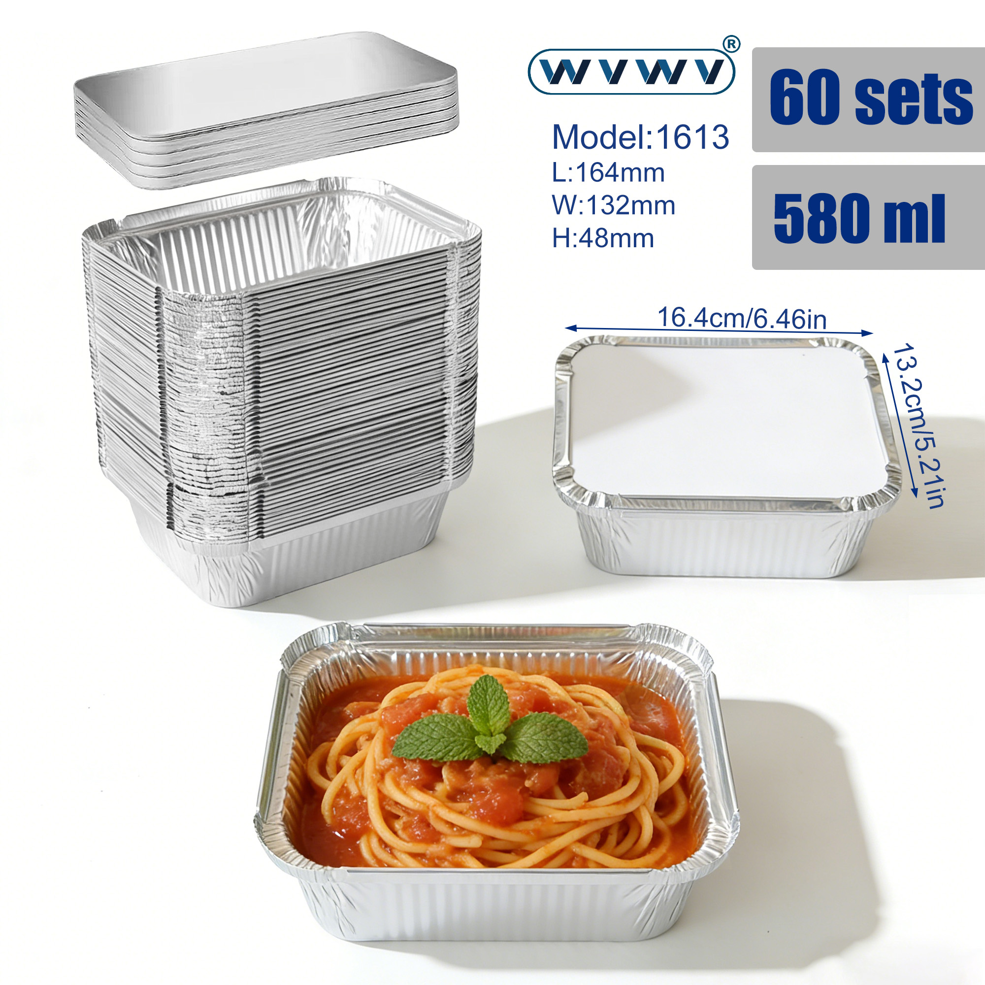 60Pcs 560ml Disposable Aluminu - đánh giá và giá Meal Prep Restaurant