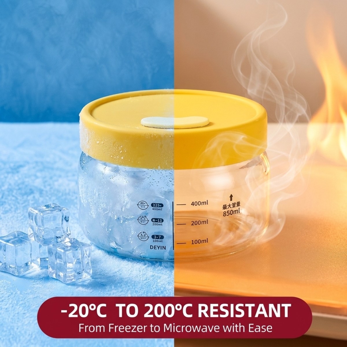 Hot Sale Yellow Glass Food Con - đánh giá và giá Meal Prep Yellow