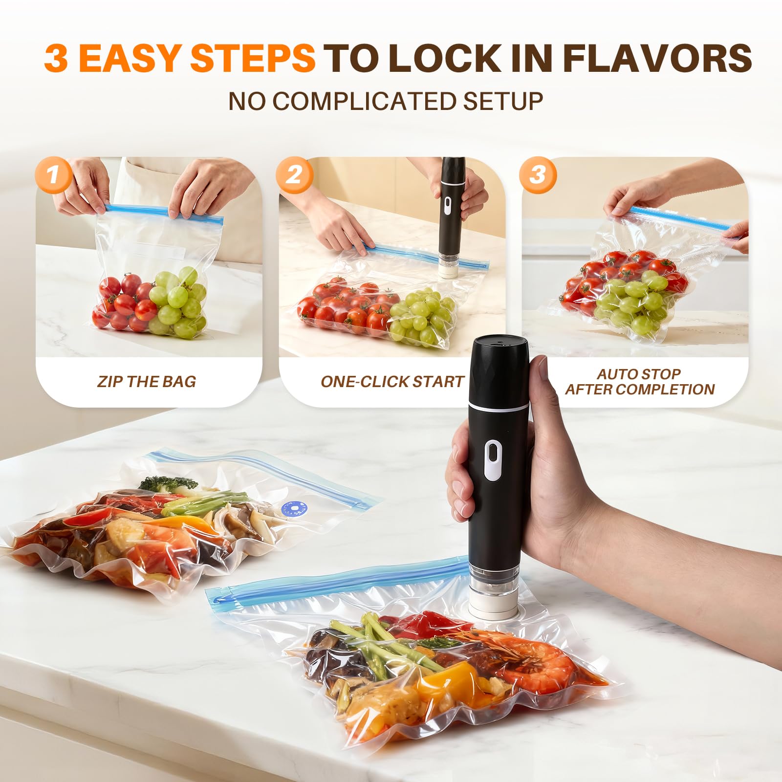 Food Vacuum Sealer, 60KPA Powe - đánh giá và giá Meal Prep Vacuum Sealer