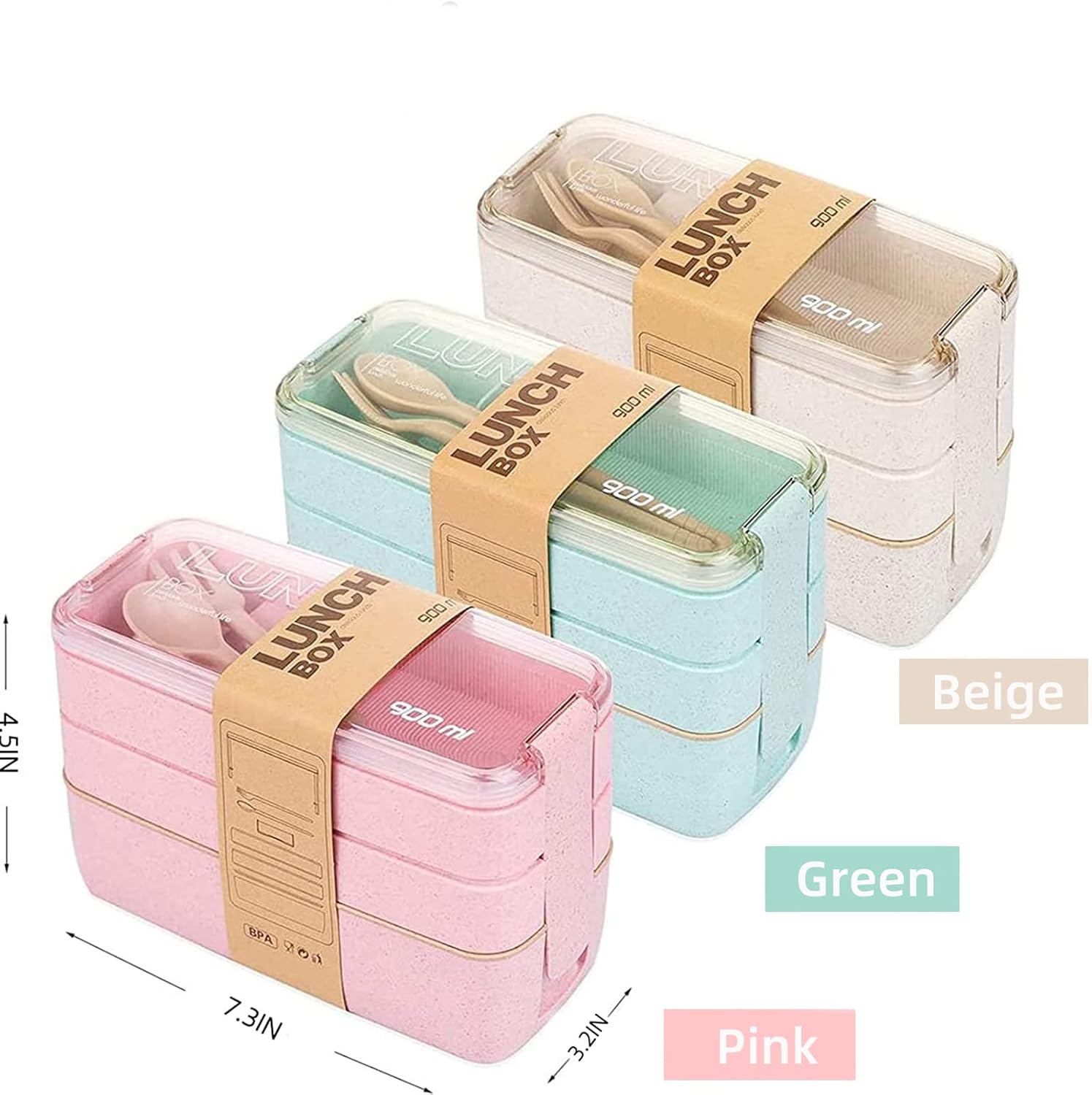Rarapop 3 Pack Stackable Bento - đánh giá và giá Meal Prep Japanese