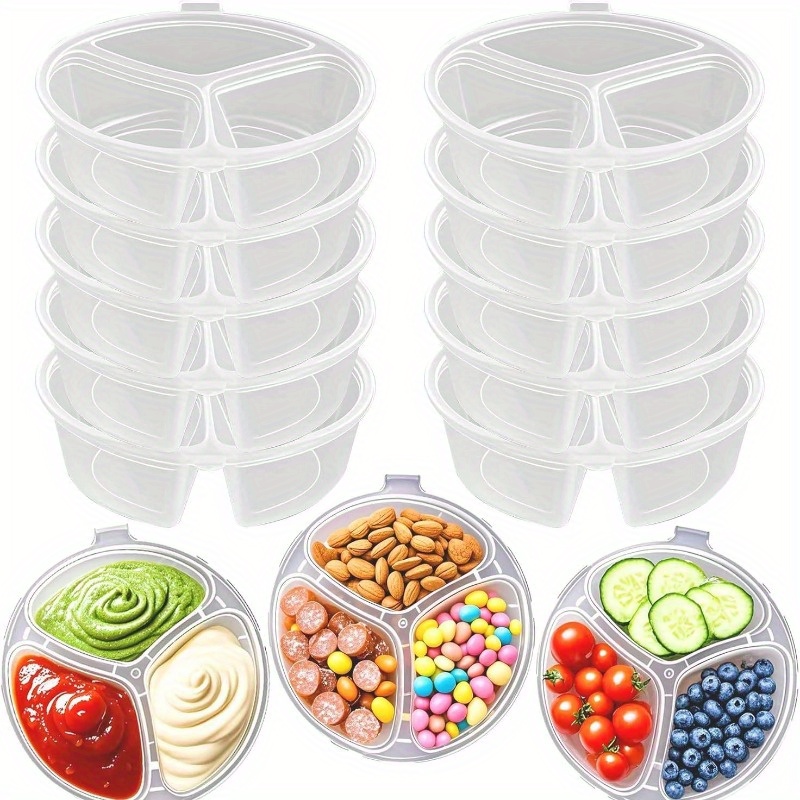 Round 3-Compartment Disposable - đánh giá và giá Meal Prep Restaurant