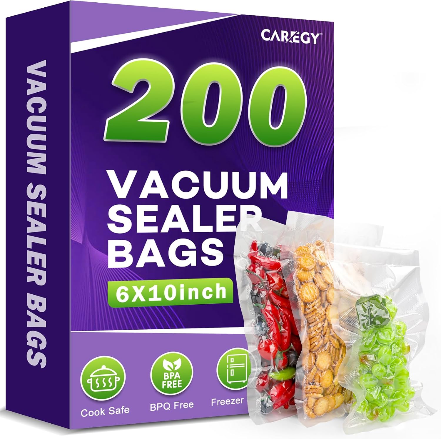 200 Vacuum Sealer Bags 6x10in  - đánh giá và giá Meal Prep Vacuum Sealer