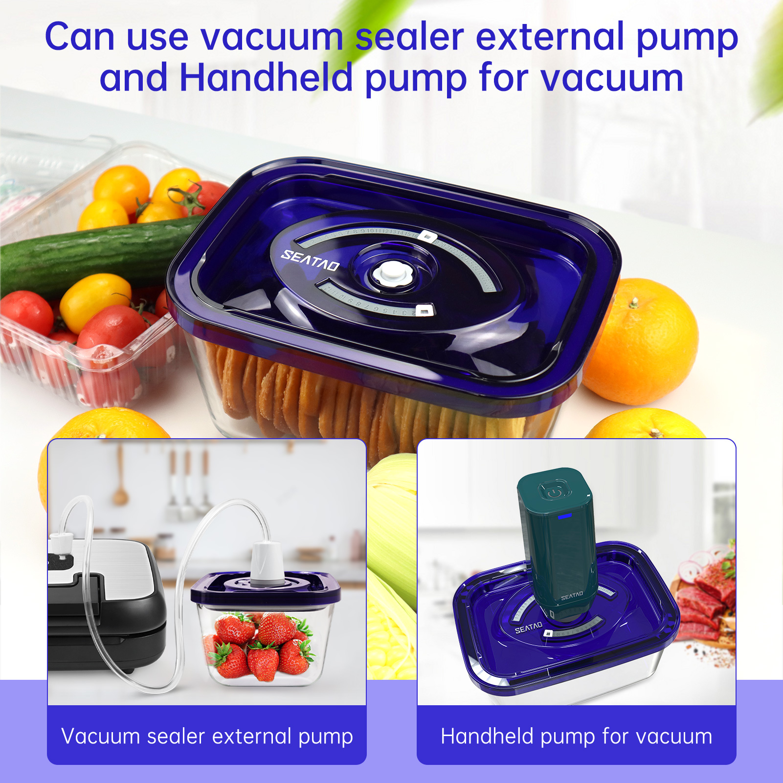 SEATAO Glass Food Storage Cont - đánh giá và giá Meal Prep Vacuum Sealer