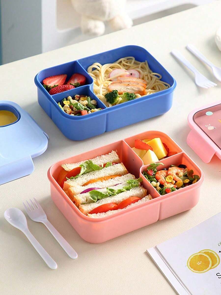 1Pc Cartoon Lunch Box, Microwa - đánh giá và giá Meal Prep With Rice