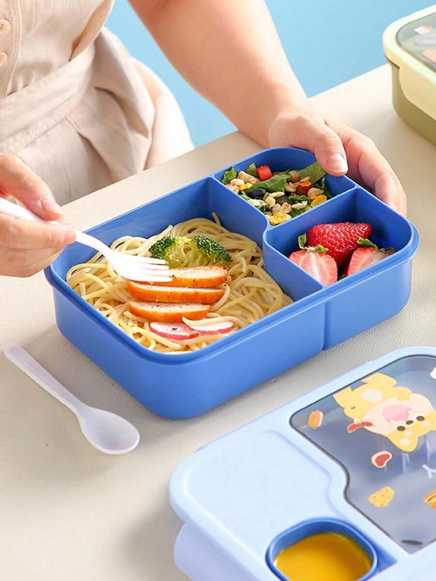 1Pc Cartoon Lunch Box, Microwa - đánh giá và giá Meal Prep With Rice